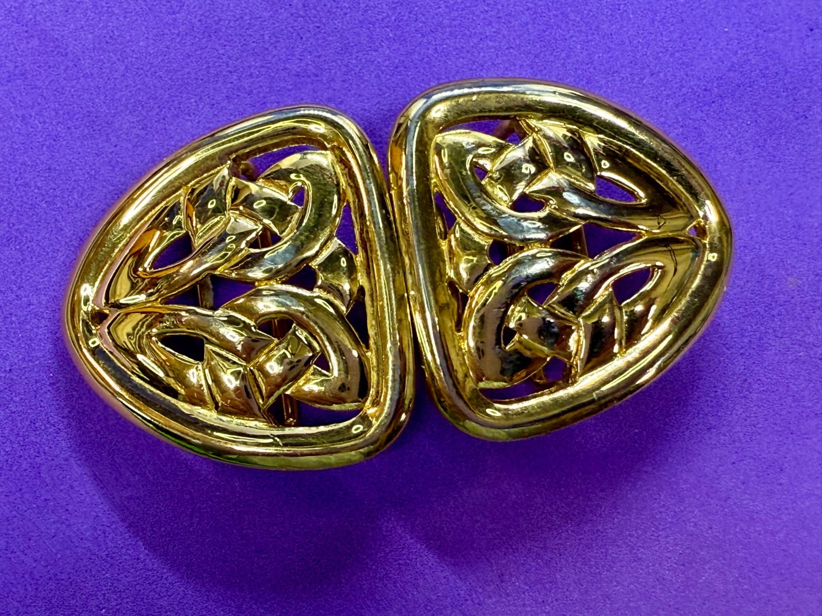 Celtic Knotted Interlocking Two Piece Vintage Gol… - image 18