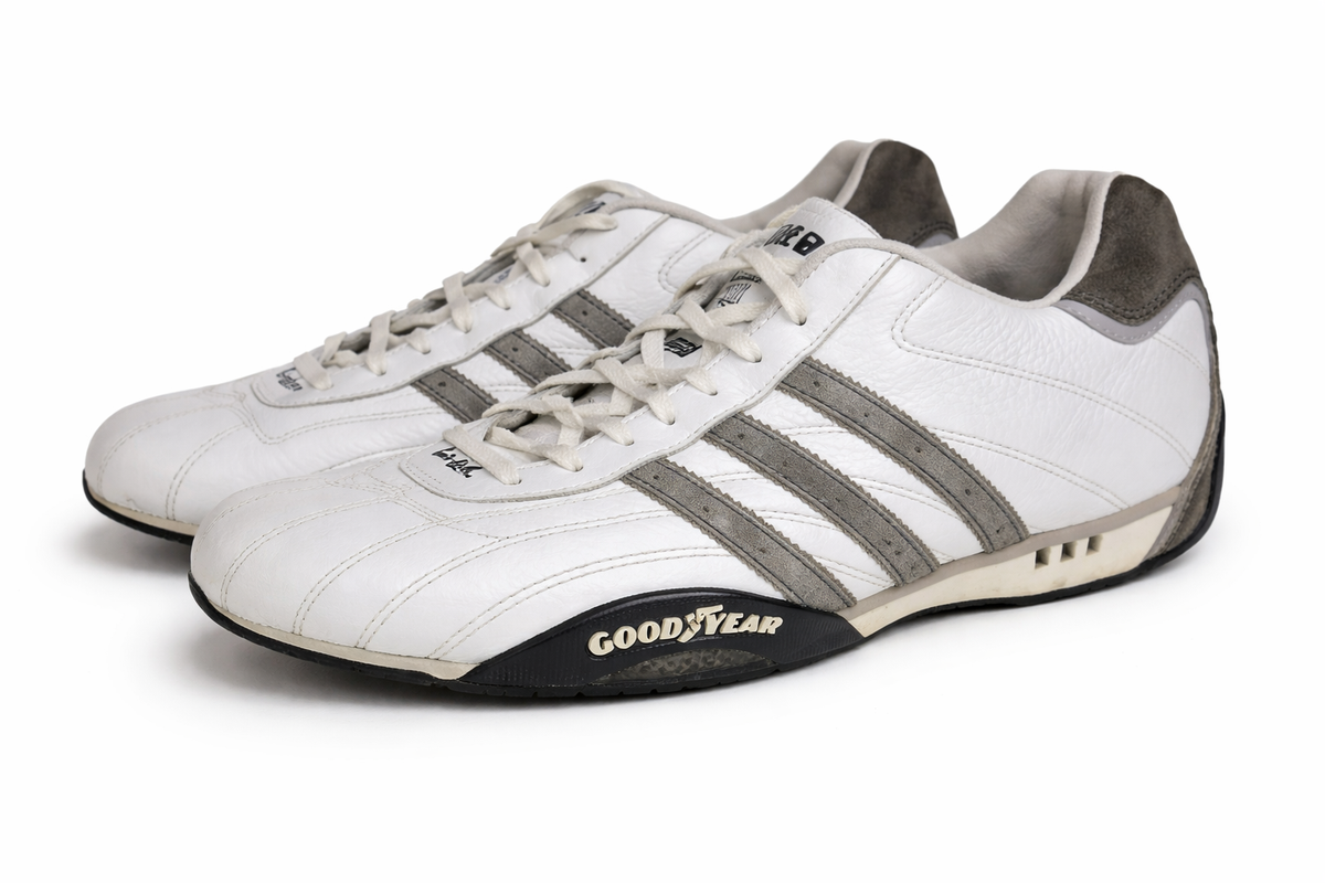 Adidas Goodyear Team 833508 Driving Shoes Mens 11.5 White Leather