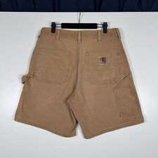 Vintage Made in USA CARHARTT Carpenter Utility Shorts Brown 34 - WU1906