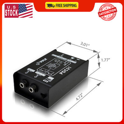 Premium Direct Injection Audio Box Passive DI Unit Hum Eliminator w/ Input New