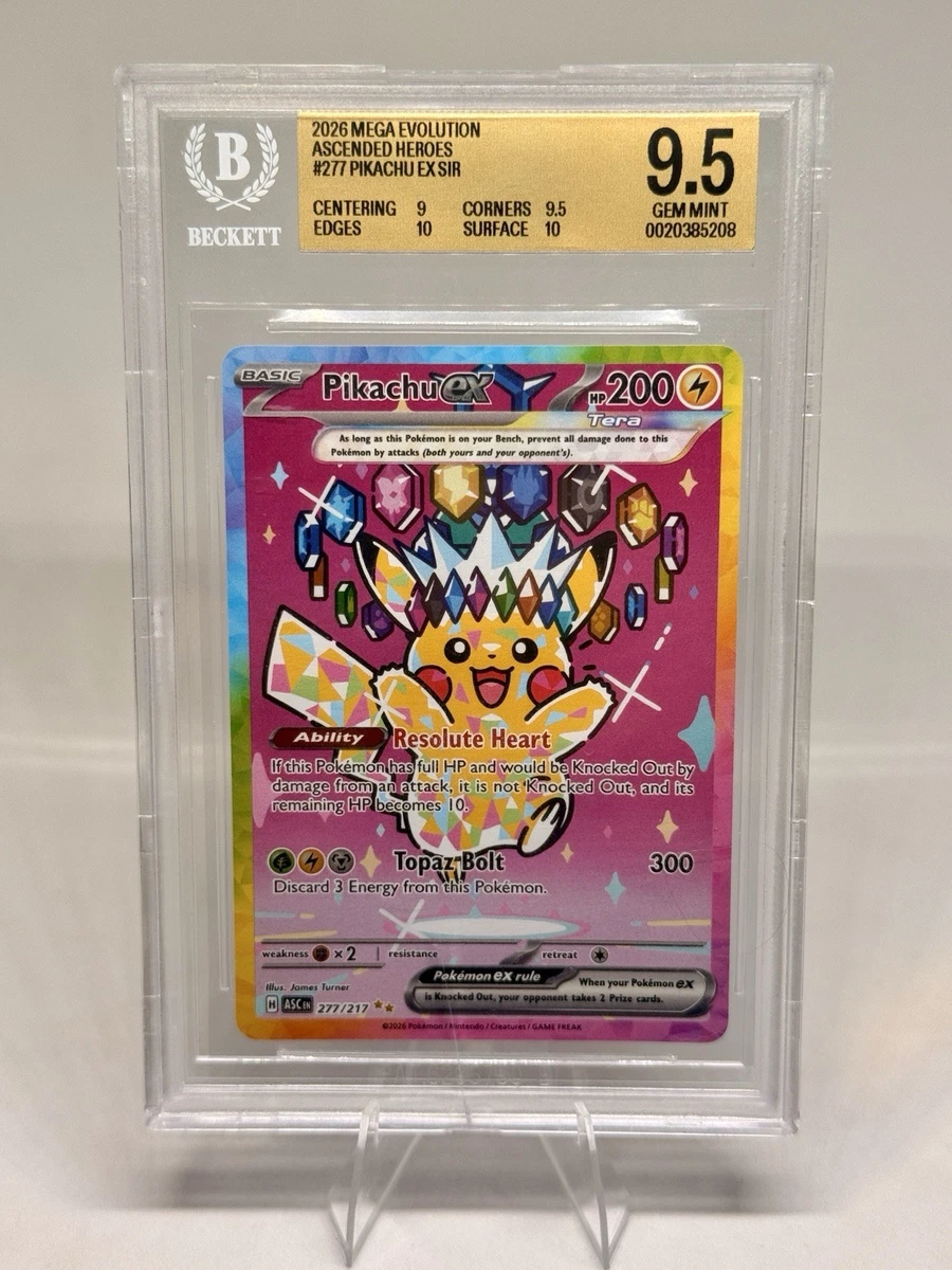 25+ Pikachu Pokémon TCG Grade 9.5 Rare Individual Collectible Card