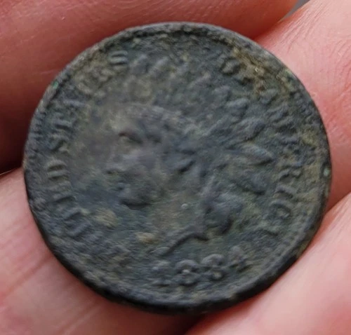 1884 Indian Head Penny Cent- Good Circulated Condition