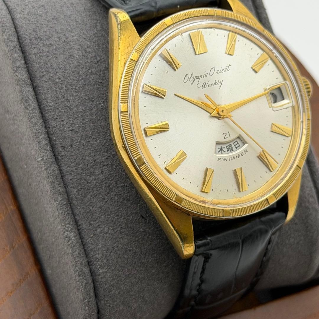Orient Gold Weekly White Date Watch Overhauled Ru… - image 3
