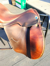 Batchelor English Horse Leather Dressage Saddle Brown 17" Size