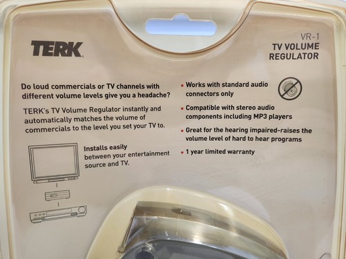 Terk VR-1 TV Volume Regulator Stop Loud Commercials TV Volume Change Stopper NEW - Picture 4 of 7