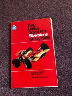 Motor sport racing programme Silverstone British Grand Prix Formula 1 1969