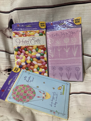 3 Packs of Easter cards-NEW-American Greetings-22 cards total