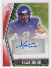 #A-KS 2022 SAGE Autographs RED Khalil Shakir Auto Boise State Broncos