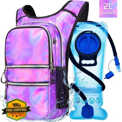 Mothybot 20L Hydration Backpack Pack w/ 2L Bladder Festival Rave Hiking