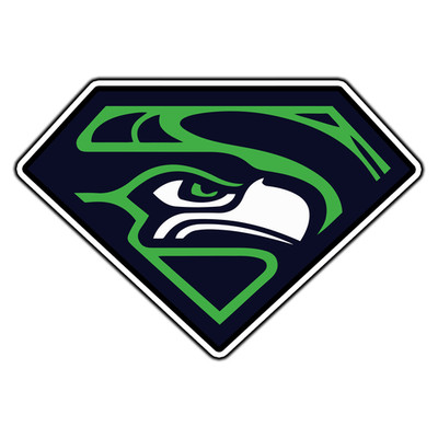Seattle Seahawks Super S Logo #4 Football Sticker Waterproof Vinyl Decal Die-Cut