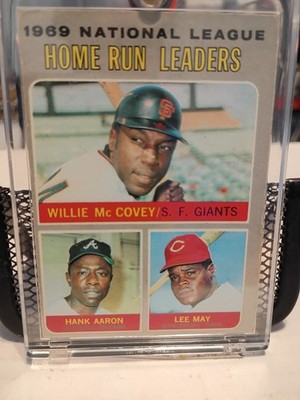 1970 Topps N.L. Home Run Leaders Hank Aaron-Willie McCovey- Lee May #65