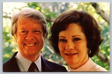 Vintage President Jimmy Carter & First Lady Rosalynn Postcard Capsco 1970s