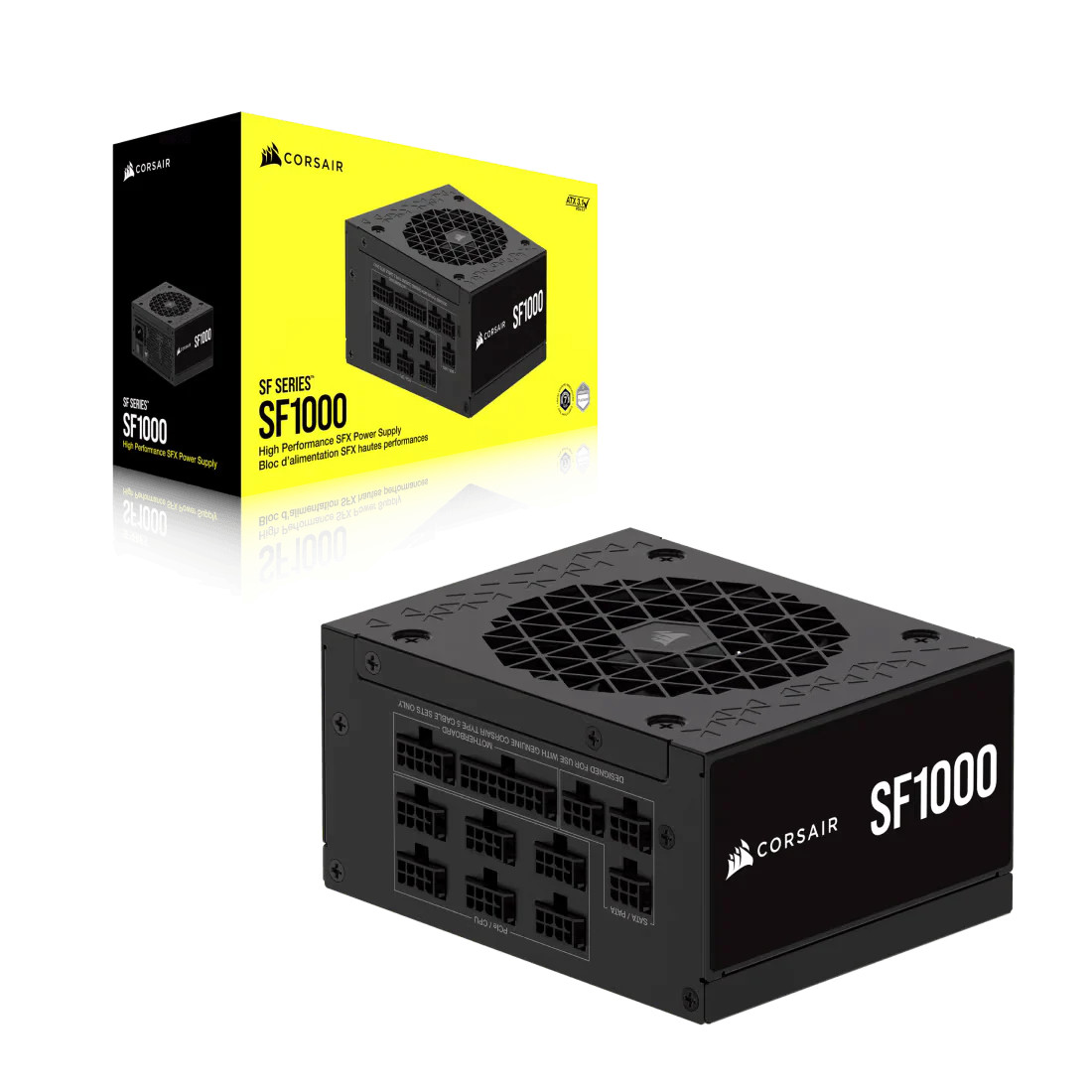 Corsair SF1000 ATX 3.1 alimentation PC 1000W 80 Plus Platinum modulaire pour configuration ITX