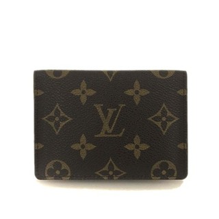 EGA Louis Vuitton Monogram Porte 2 Cartes custodia verticale pass marrone/6CE2021