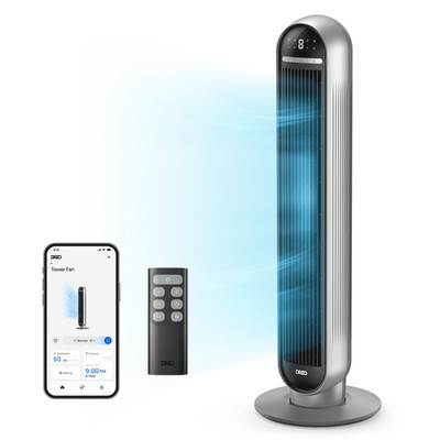 DREO 36'' Smart Tower Fans for Home, 28Ft/s Velocity, 20dB Quiet Bedroom Fan