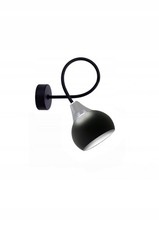 Image of Wall Lamp Chrome Metal Black Shade E27 60w Polished New