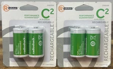 4 Radio Shack C Batteries 2 2-packs, Rechargeable Ni-MH HR14 3500mAh 2302309