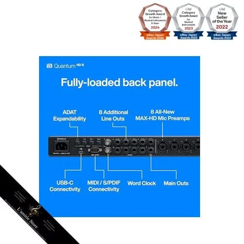 PreSonus Quantum HD 8 26 x 30 32-bit / 192 kHz USB-C Audio Interface with Studio - Image 4 of 4