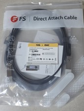 FS Direct Attach Cable 10G, 1M 3 ft, 10G SFP Passive Copper Twinax Cable DAC