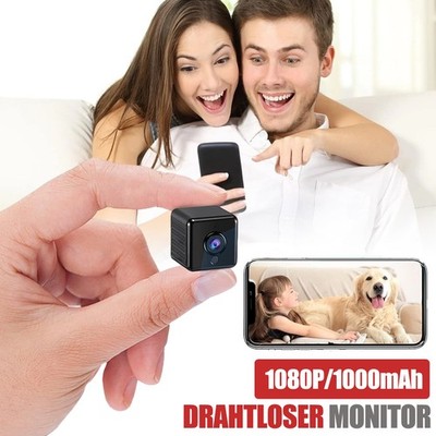 Mini Kamera Wireless WLAN WiFi Camera Überwachungkamera Spycam1080P HD 1000 mAh