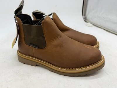 Georgia Boot Giant Revamp Chelsea Slip On Womens Brown Waterproof Leather - 9