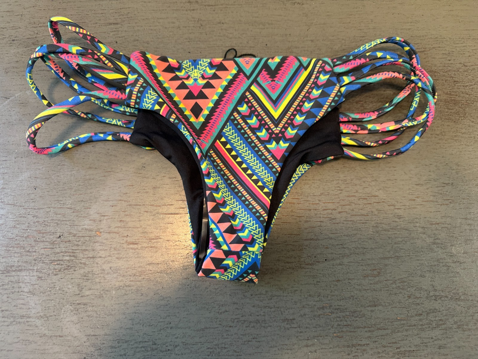 L*Space Levy Bikini Bottom - Tie Side, Color Blocked, Bitsy Coverage Swimsuit Bottoms For Women - View #9