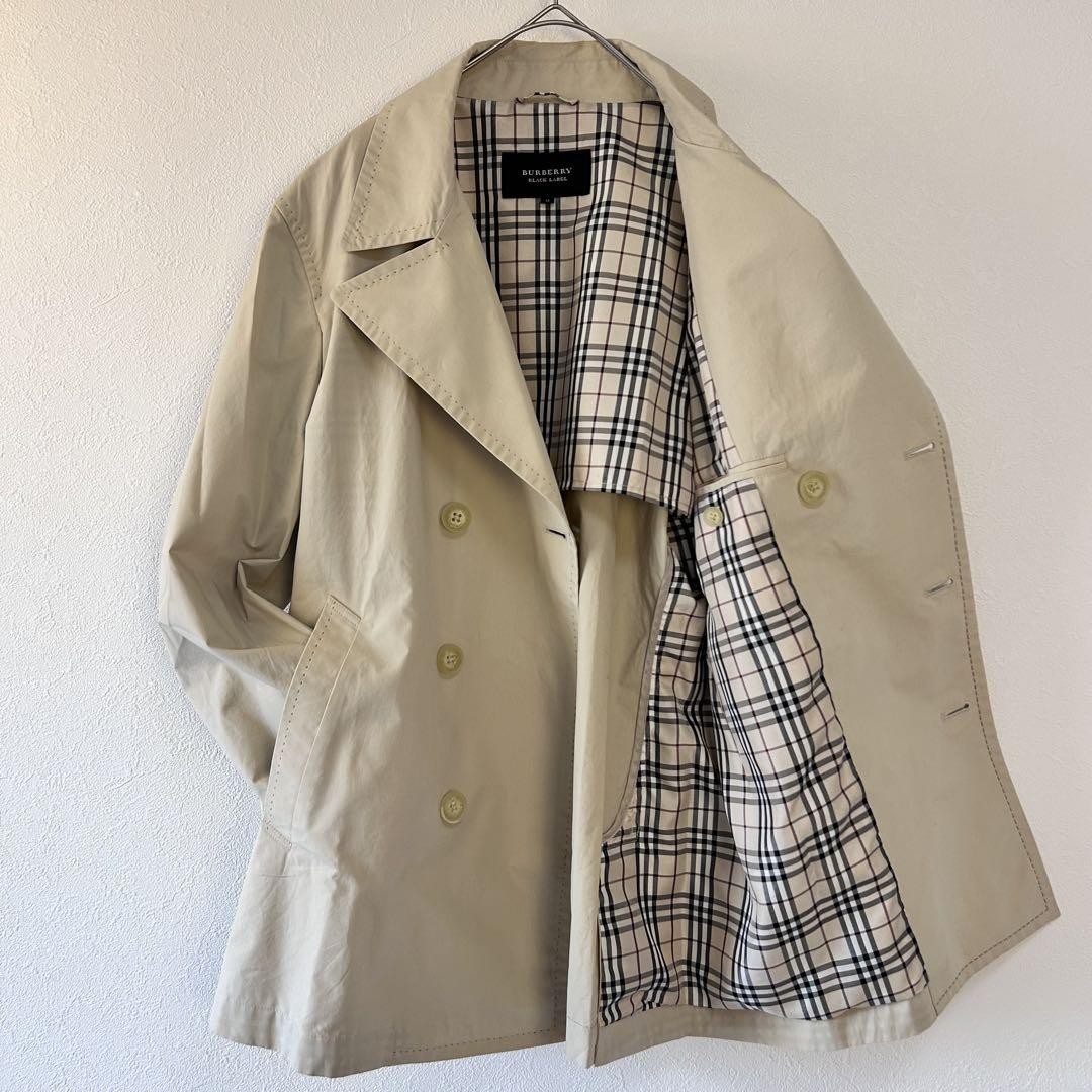 Burberry Black Label Novacheck Trench Coat Modern Design