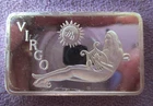 Virgo RARE Only 1,000 Made  1974 M.E.M.  1 Troy Oz. .999 Fine Silver Bar
