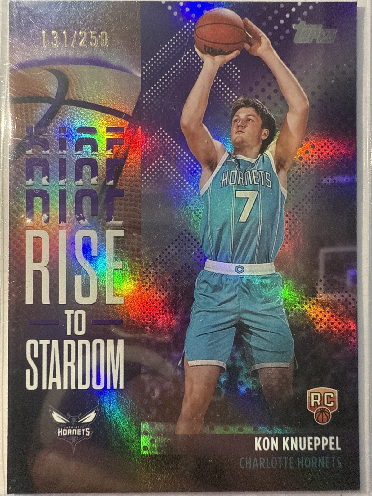 2025-26 Topps - Rise to Stardom Kon Knueppel #RTS-4 Purple Rainbow /250 (RC)