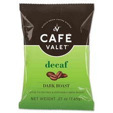 Café Valet DECAF Dark Roast Single Serve Coffee Packets – 84 Count – For Use ...