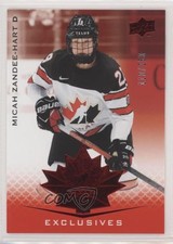 2021 Upper Deck Team Canada Juniors Exclusives 110/250 Micah Zandee-Hart #56 9uf