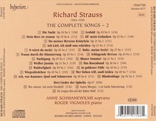 STRAUSS: THE COMPLETE SONGS - 2 NEW CD