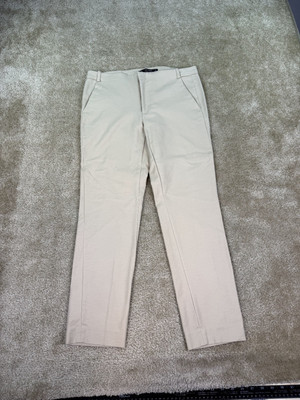 Zara Basic Collection Women s 6 Beige Straight Leg Pants Trousers Stretch B494