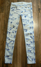 RAG & BONE /JEAN SKINNY Brushstroke Print POOLE Women's Jeans Sz 27 