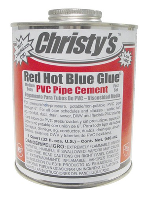 #ad Christy#x27;s Red Hot Blue Glue Blue Cement For PVC 32 oz $33.66
