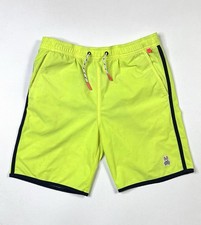 Psycho Bunny Swim Trunks Boys 14/16 Yellow Neon Shorts