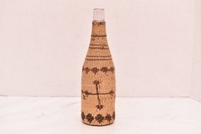 ATQ Northern California Yurok, Karok Hupa Basket Woven Covered Bottle Circa 1900