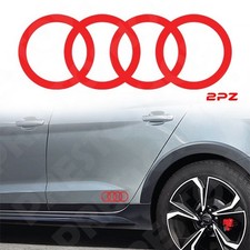 KIT ADESIVI AUDI per portiera minigonna 2 PEZZI ROSSI A1 A3 A4 A5 A6 Q2 Q3 Q5