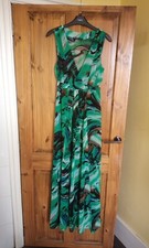 Atmosphere Size 10 Sleeveless Fully Lined Green Multi Maxi Dress From Primark