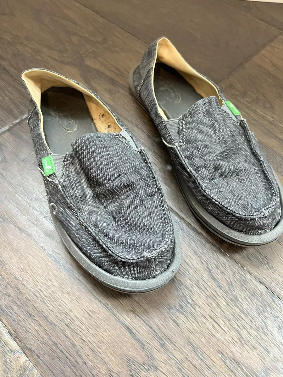 Sanuk Shorty Sidewalk Surfer GRAY Women's US Size 6 Slip On Shoes EUR 37  CL1111