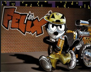  Felix  The Cat  Spray  Cat  Spray  Paint Graffiti Poster 