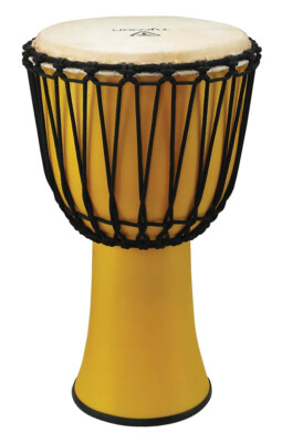 10 inch. Fiberglass Djembe - Rope Tuned Yellow Finish