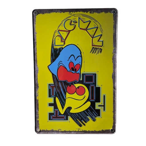 Pac-Man Tin Signs 8x12 Game Room 2018 Arcade Ghost Video Kids - Picture 9 of 9