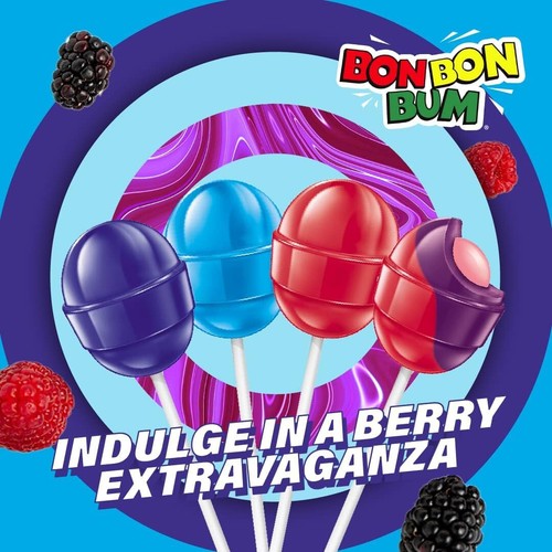 50 caramelos Berry Lollipops Bubble Gum Center Candy Pops ENVÍO GRATUITO 48 ESTADOS - Imagen 5 de 5