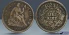 1861 Seated Liberty Half Dime, Fine Condition, Civil War Era Half Dime, C8123