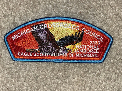 Boy Scout Michigan Crossroads Council 2023 Jamboree JSP Eagle NESA Alumni Patch