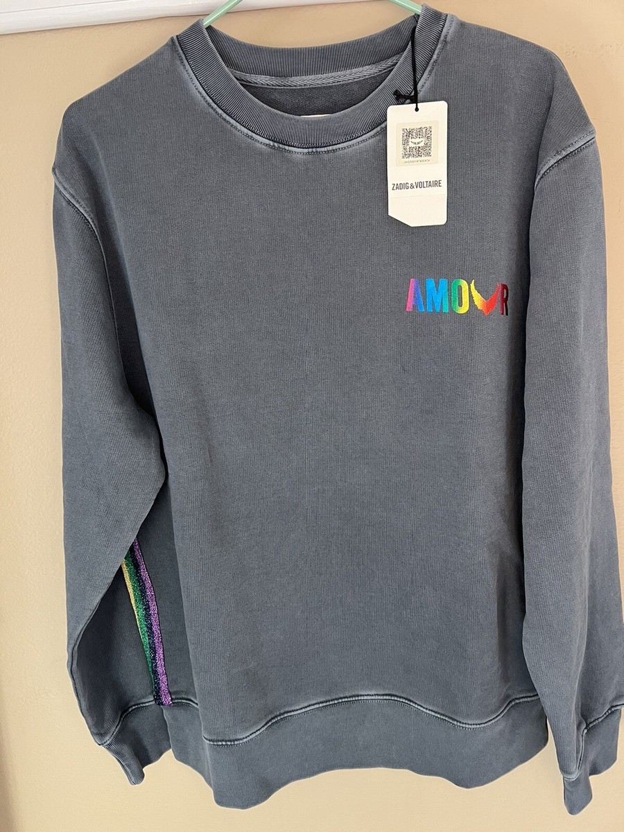 Zadig & Voltaire Amour Sweatshirt Rainbow Unisex M NWT | eBay