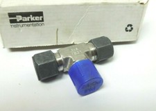 Parker CPI 1/2" TUBE OD X 1/2" Male NPT Branch Tee 316 Stainless 8-8-8-SBZ-SS