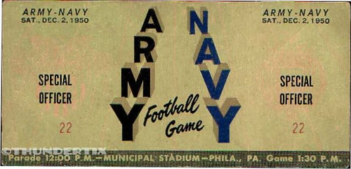 12 1937 - 1964 Army vs Navy full unused tickets football scrapbooking reprint - Bild 4 von 12