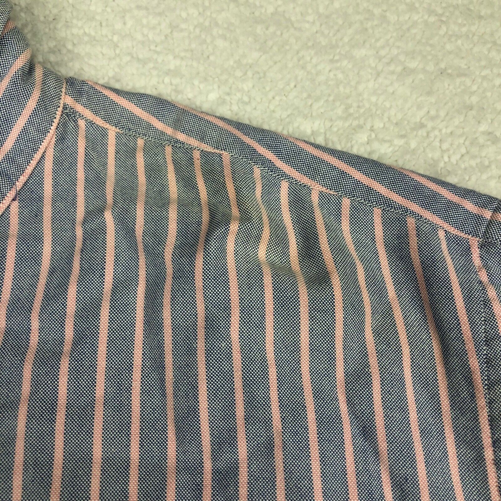 Vintage LL Bean Button Down Shirt Mens 17-33 Pink… - image 3